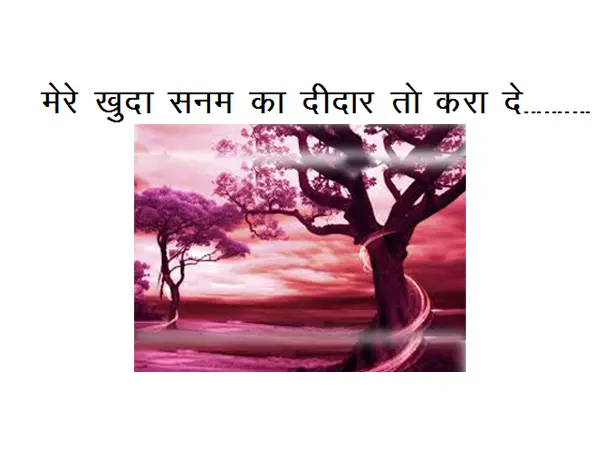 Best Romantic Hindi Poem : Mere khuda Sanam Ka Deedar To kara De…………